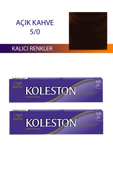 LitaeTrend 2 Adet Single Tüp Boya Saç Boyası Açık Kahve 5/0 - 1