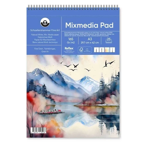 Supertrend Mix Media Pad Çok Amaçlı Eskiz Çizim Defteri 165 gr. A3 25 yaprak ürün görseli