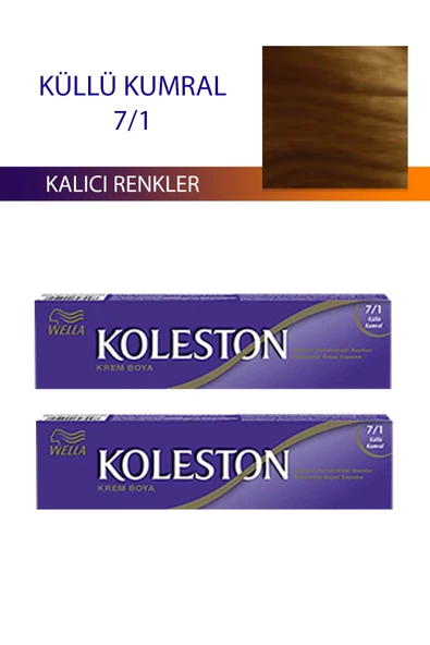 LitaeTrend 2 Adet Single Tüp Boya Saç Boyası Küllü Kumral 7/1 ürün görseli 1