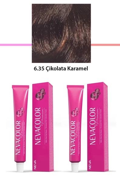 LitaeTrend 2 li Set Premium 6.35 Çikolata Karamel - Kalıcı Krem Saç Boyası 2 X 50 g Tüp ürün görseli 1