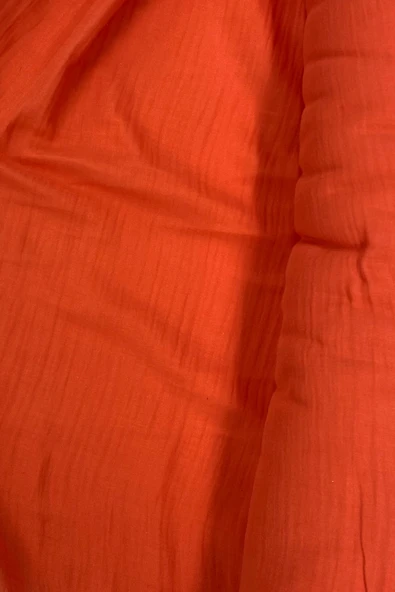 LitaeTrend Çok Amaçlı Müslin Pamuklu Bebek Örtü ve Battaniye Kumaşı Müslin Bez Mercan 38 - Resim 2