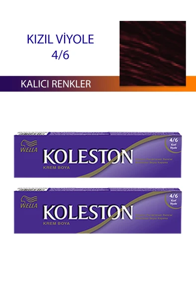 LitaeTrend 2 Adet Single Tüp Boya Saç Boyası Kızıl Viyole 4/6 ürün görseli 1