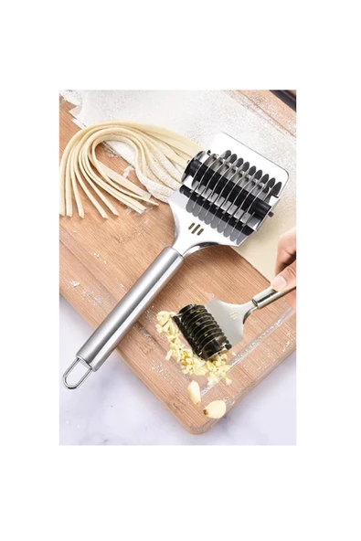 LitaeTrend Paslanmaz Çelik Hamur Kesme Aparatı Metal Saplı - Resim 4