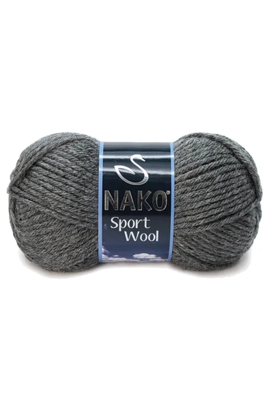 LitaeTrend Sport Wool Atkı Bere Ceket Yelek Örgü İpi Yünü No: 193 Koyu Gri Melanj - 1