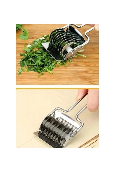 LitaeTrend Paslanmaz Çelik Hamur Kesme Aparatı Metal Saplı - Resim 5