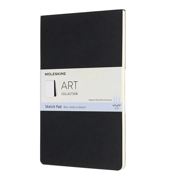 Supertrend Art Sketchbook Yumuşak Kapak Eskiz Çizim Defteri 13x21 cm. 120 gr. 48 Sayfa Siyah ürün görseli