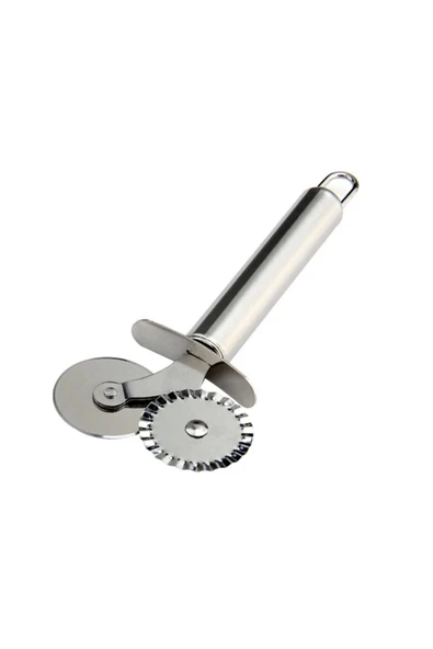 LitaeTrend Çelik Hamur Ruleti 2'li Pizza Hamur Kesici ürün görseli 1