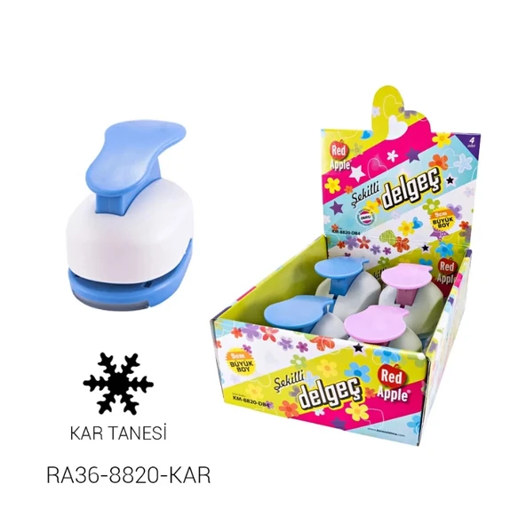 Supertrend Mega Boy Şekilli Delgeç Şekilgeç 2'' (5 cm.) KAR TANESİ - 1