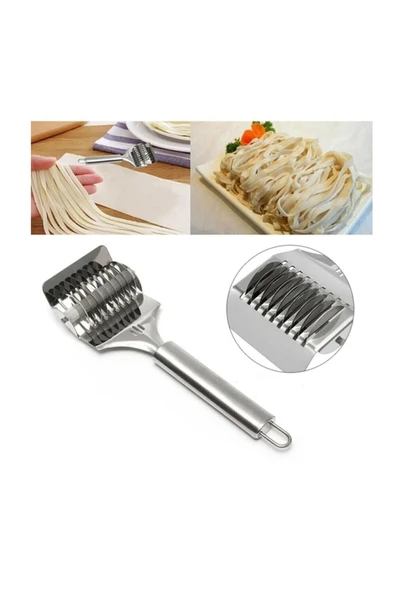 LitaeTrend Paslanmaz Çelik Hamur Kesme Aparatı Metal Saplı - Resim 2