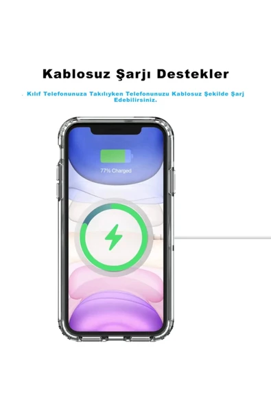 LitaeTrend Iphone 12 Pro Max Kılıf Kamera Lens Korumalı Magsafe Destekli Şeffaf Darbe Emici Sert Kapak - 6