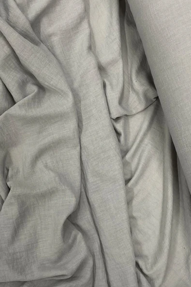 LitaeTrend Keten Kumaş - Organik Kumaş - Perde Kumaşı - Ince Keten - Kıyafet Için Kumaş Örtü Gri 42 - Resim 2