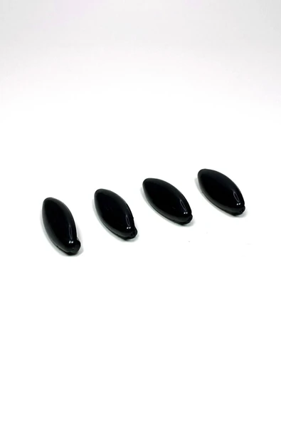 LitaeTrend 4 Adet Plastik Çengelli Eşarp Ve Şal İğnesi Siyah 4 cm - 1