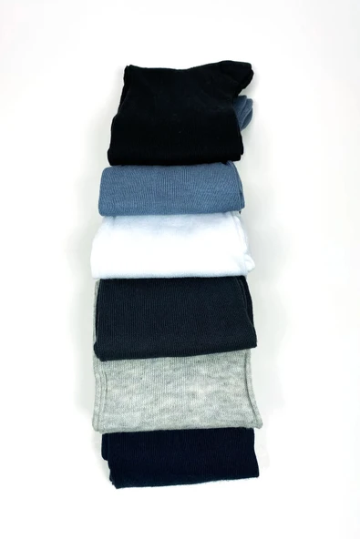 LitaeTrend Penye Yazlık Erkek Çorap Burun Dikişsiz Takviyeli Topuk ve Burun 6 çift - Resim 3