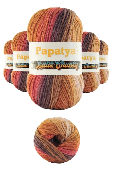 LitaeTrend 5 Adet Batik Chunky Örgü İpi Yünü Tüm Kıyafetlere Uygun - 111 - 1