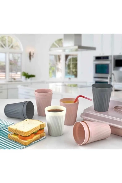 LitaeTrend 6'lı Plastik Bardak Seti - Piknik Bardağı Seti