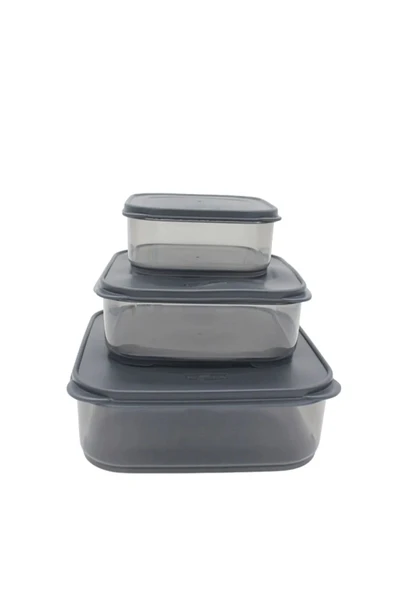 LitaeTrend 3'lü Yatay Füme Renk Saklama Kabı Viva-0X258 ürün görseli 1