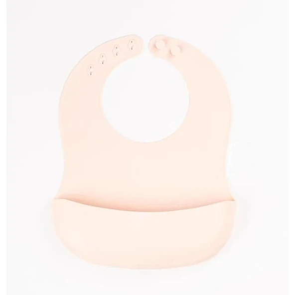 Krem Rengi 3’lü Silikon Yemek Seti – Önlük + Diş Kaşıyıcılı Kaşık + Vakumlu Tabak - Resim 5