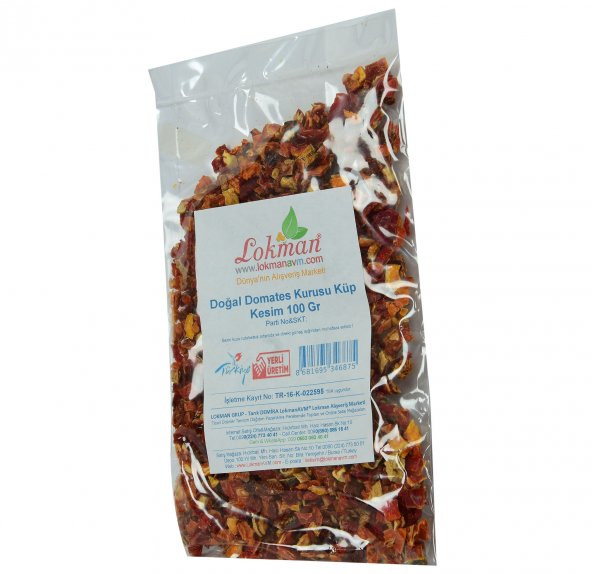 LokmanAVM Domates Kurusu Küp Kesim 100 Gr Paket - 3