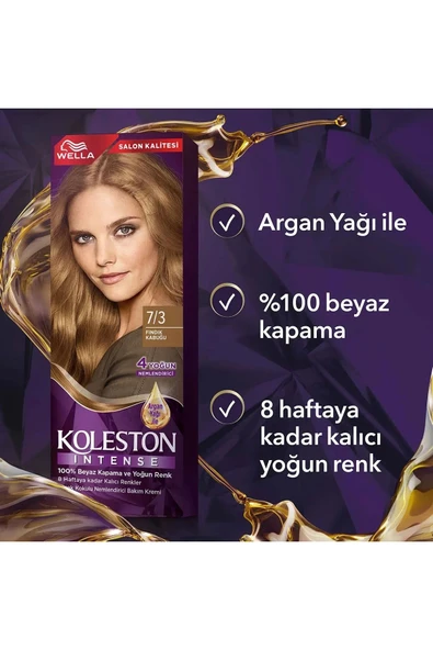 LitaeTrend Koleston Intense Saç Boyası 7/3 Fındık Kabuğu - Salon Kalitesi - Resim 4