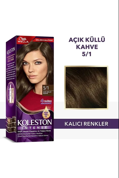 LitaeTrend Koleston Intense Saç Boyası 5/1 Ekstra Küllü Kahve - Salon Kalitesi ürün görseli 1