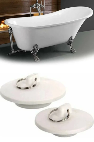 LitaeTrend Banyo Küvet Lavabo Tıpası Lavabo Gider Tıkacı 2li - 1