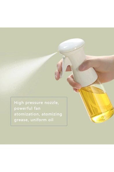 LitaeTrend Zeytinyağı Limon Cam Sprey Şişesi Cam Yağ Püskürtücü Yağdanlık Airfryer Tasarruf 200 ml - 3