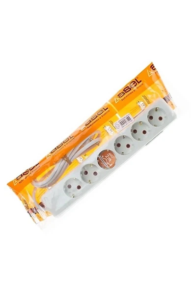 LitaeTrend Asel 6'Lı Topraklı Grup Priz 2mt ürün görseli