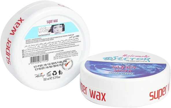 Sector 150ml Ultra Strong Ultra Sert Tutuş Süper Wax - Resim 3
