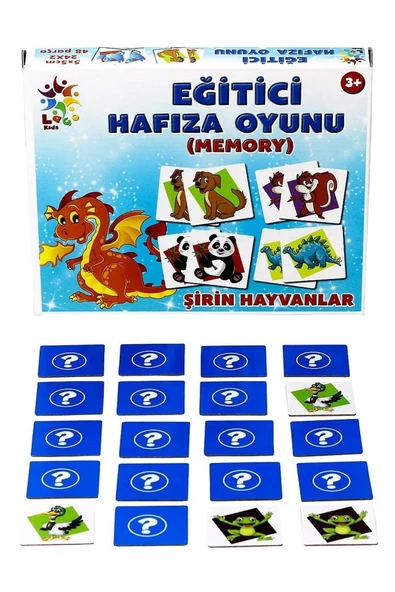 LitaeTrend Laço Puzzle Lc022 Eğitici Hafıza Oyunu Şirin Hayvanlar - 1
