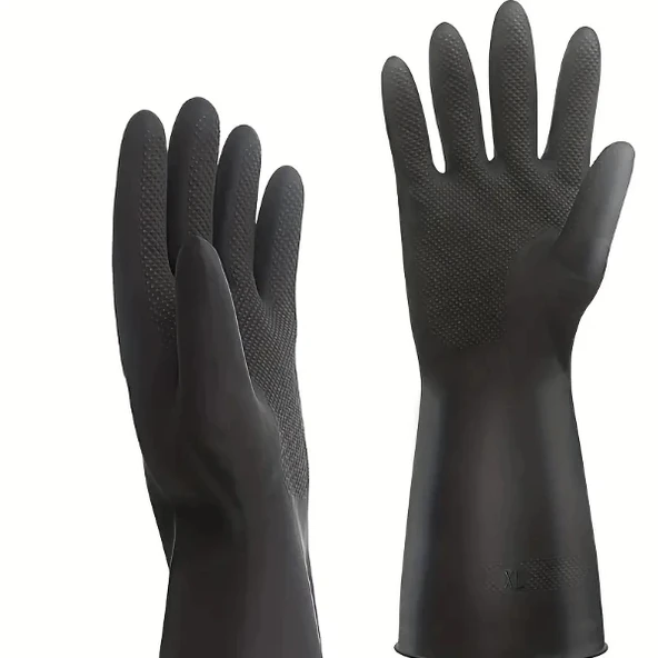 Siyah Renkli Endüstriyel Eldiven - Resim 2