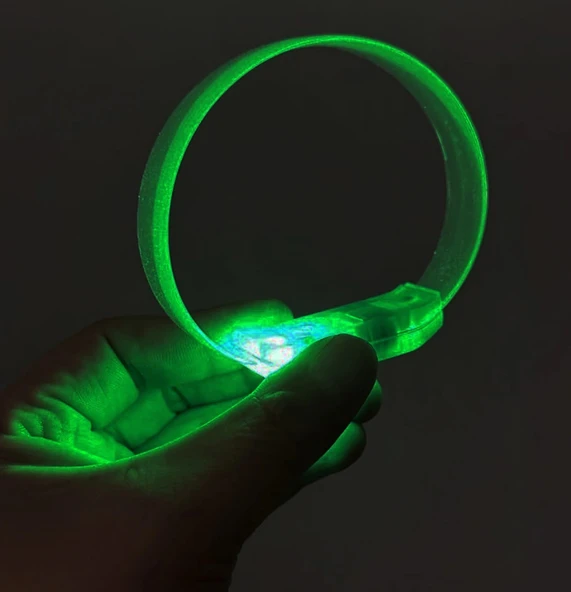 3 Modlu Pilli LED Işıklı Esnek Parti Bilekliği Yeşil ürün görseli 1