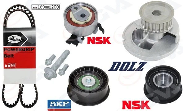 DEVİRDAİMLİ EKSANTRİK GERGİ KİTİ ASTRA F-CORSA B-VECTRA B 1.4i-1.6i-1.8i 16V X14XE-X16XEL-X18XE  95516734-1606274-93180219-1629061 ürün görseli