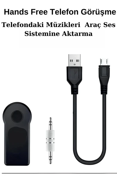 LitaeTrend Araç İçi Kablosuz Müzik Aktarma ve Telefon Görüşme Aparatı AUX Mini Wireless - 2