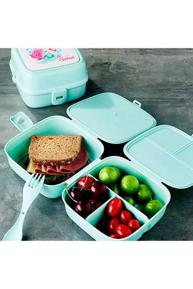 LitaeTrend Porky 4 Bölmeli Çatallı Beslenme Kabı - G400 ürün görseli 1