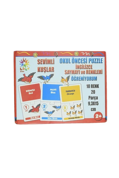 LitaeTrend Sevimli Kuşlar Okul Öncesi Eşleştirme Oyunu 20 Parça