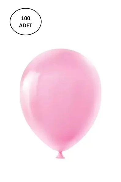 LitaeTrend Vatan Balon Tek Renk Pembe VT392 (100 Lü Paket) - 1