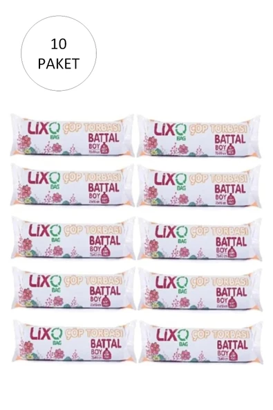 LitaeTrend Battal Boy Çöp Torbası 75 x 90 cm 10 Lu Rulo x 10 Paket = 100 Adet (Mavi) ürün görseli 1