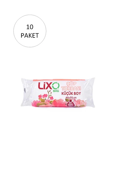 LitaeTrend Küçük Boy Çöp Torbası 40 x 50 cm 30 Lu Rulo x 10 Paket = 300 Adet (Şeffaf) ürün görseli 1