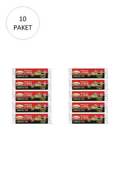LitaeTrend J-650 Jumbo Boy Çöp Torbası 80 x 110 cm 10 Lu Rulo x 10 Paket = 100 Adet (Siyah) - 1