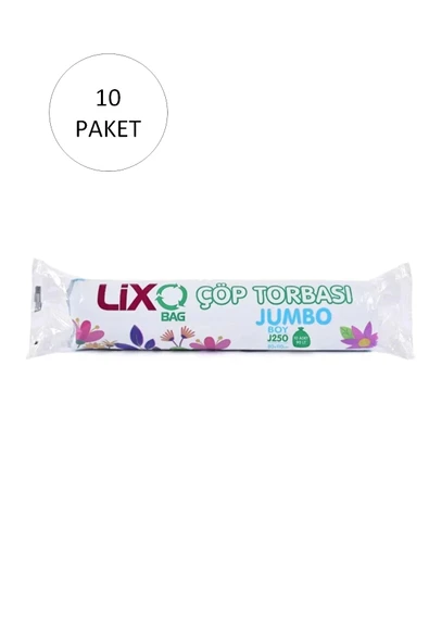 LitaeTrend J-250 Jumbo Boy Çöp Torbası 80 x 110 cm 10 Lu Rulo x 5 Paket = 50 Adet (Mavi) ürün görseli 1