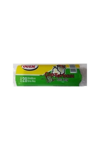 LitaeTrend Orta Boy Çöp Torbası 55 x 60 cm 20 Li Rulo x 1 Paket = 20 Adet (Siyah) ürün görseli 1