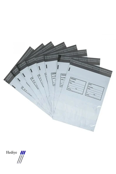 LitaeTrend Battal Boy Cepli Kargo Poşeti 45x55+5 cm - 100 Adet (40+40=80 Mikron) - 1