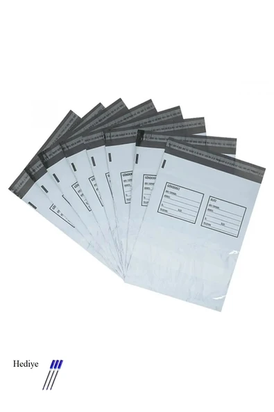 LitaeTrend Battal Boy Cepli Kargo Poşeti 45x55+5 cm - 200 Adet (40+40=80 Mikron) - 1