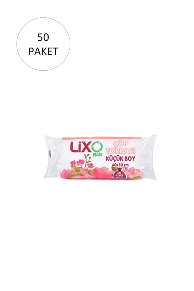 LitaeTrend Küçük Boy Çöp Torbası 40 x 50 cm 30 Lu Rulo x 50 Paket = 1.500 Adet (Şeffaf) ürün görseli 1