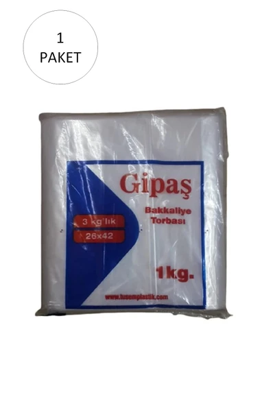 LitaeTrend Bakkaliye Naylon Torba 3'kg lık 26x42 cm 1 Paket (Takriben 165 Adet) - 1