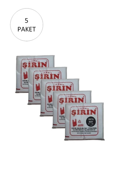 LitaeTrend Beyaz Kalın Atlet Poşet Orta Boy 28x50 Cm 1 Kg 5 Paket (Takriben 375 Adet) - 1