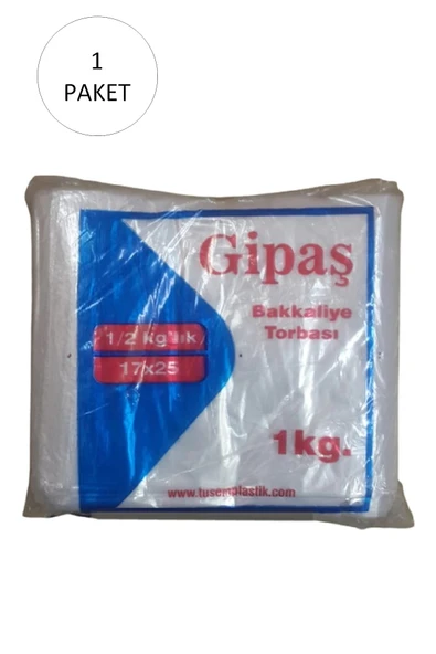 LitaeTrend Bakkaliye Naylon Torba 1/2 Yarımlık 17x25 cm 1 kg 1 Paket (Takriben 475 Adet) - 1