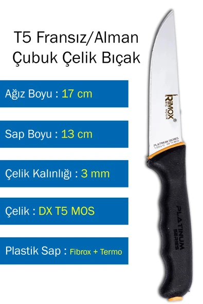 LitaeTrend Platinium Serisi Kasap ve Ev Mutfak Bıçağı Çelik Kasap No:2 - Resim 7