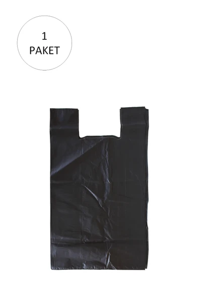 LitaeTrend Siyah Hışır Atlet Poşet Mini Boy 22x31 cm 1 Paket Takriben 500 Adet - 1
