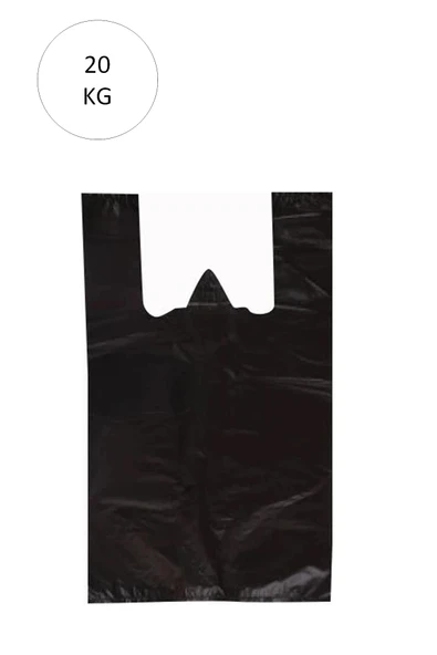 LitaeTrend Siyah Atlet Poşet Jumbo Boy 50x90 cm Takriben 240 Adet 20 Kg - 1